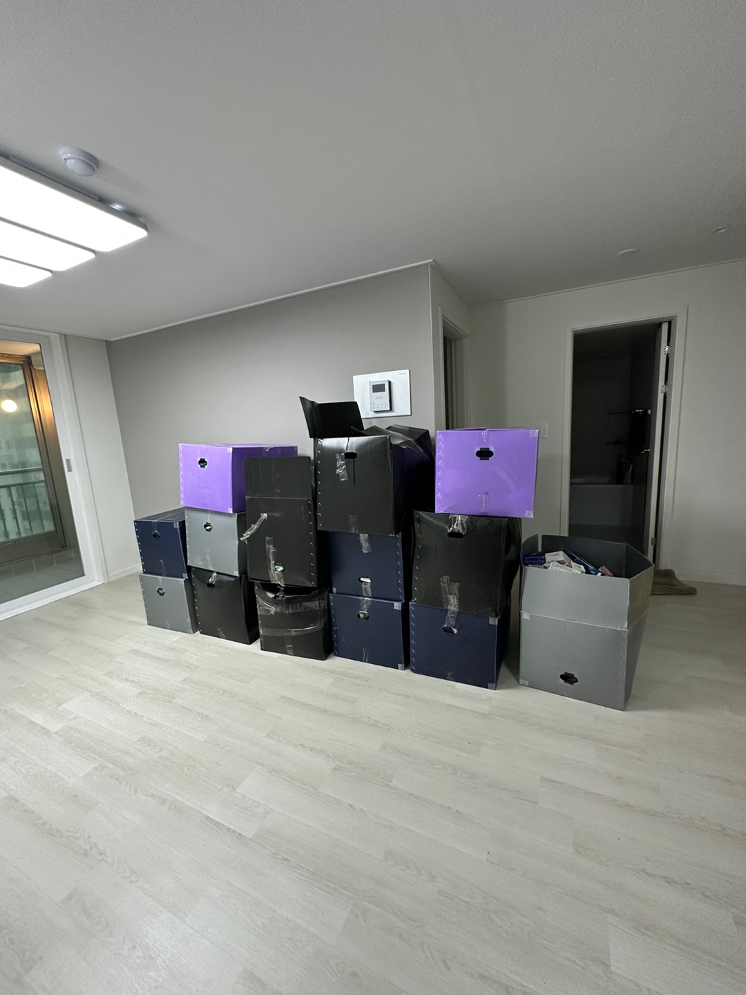 이사 짐 포장·정리가 끝난 현장
